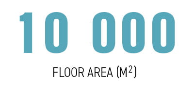 10000 m2 floor area