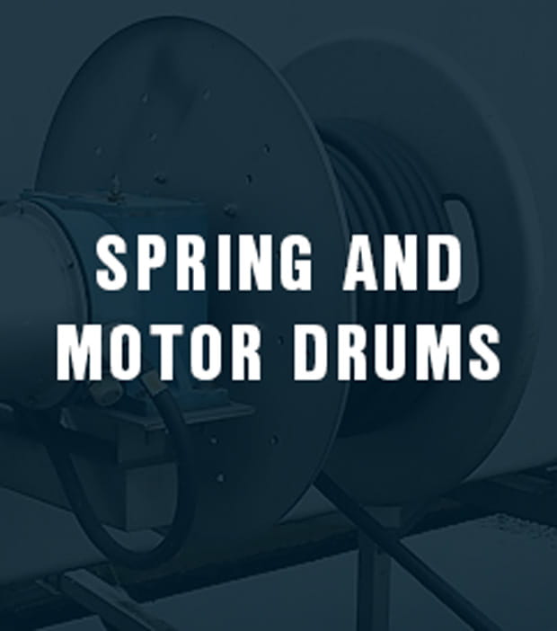 spring and motor drums for moving installations