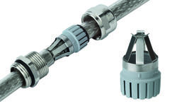 EMC cable glands with contacting spring, metric