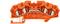 ZRK 2.5/4A Orange, 2.5mm² Tension spring, feed through, 2 in, 2 out