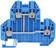 SRKD 4/SV Blue, 4mm² linked double deck terminal
