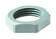 Counter nut, M12, plastic, grey RAL7001