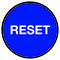 Button Plate Illuminated Bright, "RESET"