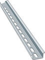 DIN rail 35x15 mm, wit mounting holes, hot-dip galvanized