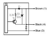Connecting sketch for colourinsensible photocell for short distances