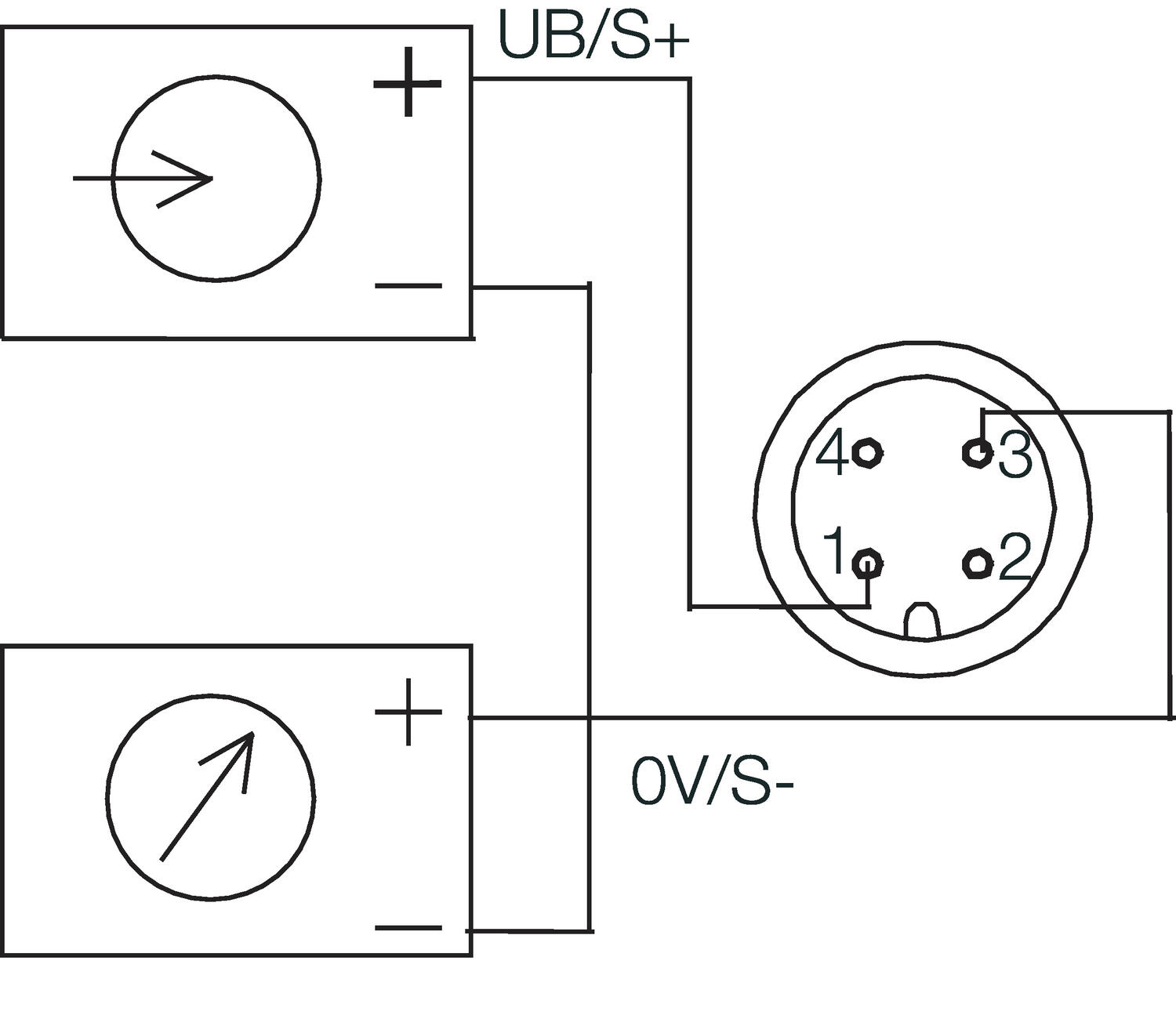 Connection to pressure sensor for volume application G1/4"