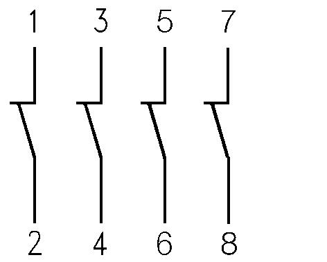 Contact status operating breaker. Alt. 2.