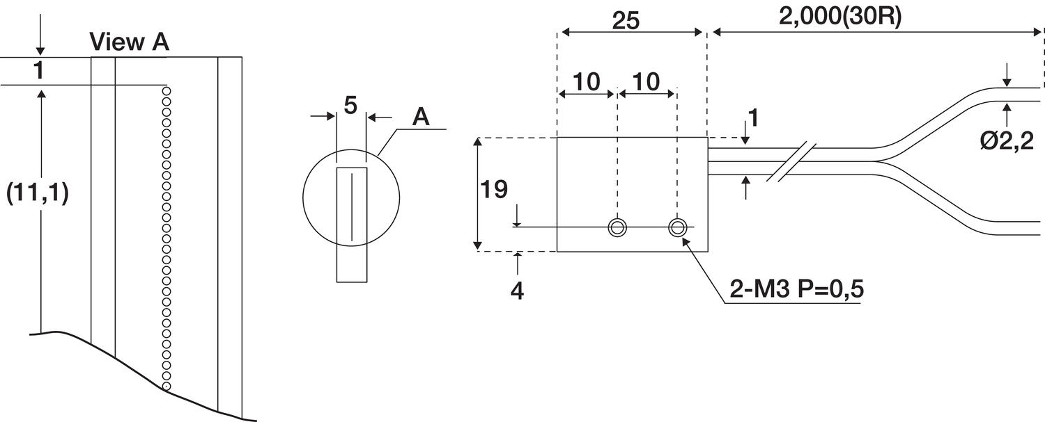 Dimension fibreconductor, directsensor