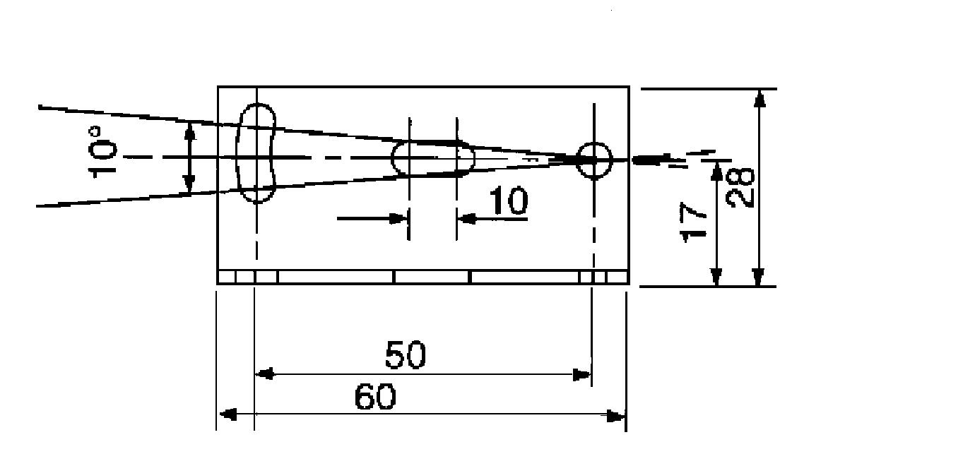 Dimension Photocell backgroundanti-dazzled and colourinsensitive