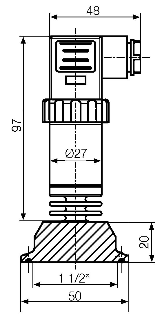 Dimension to pressure sensor for provisions