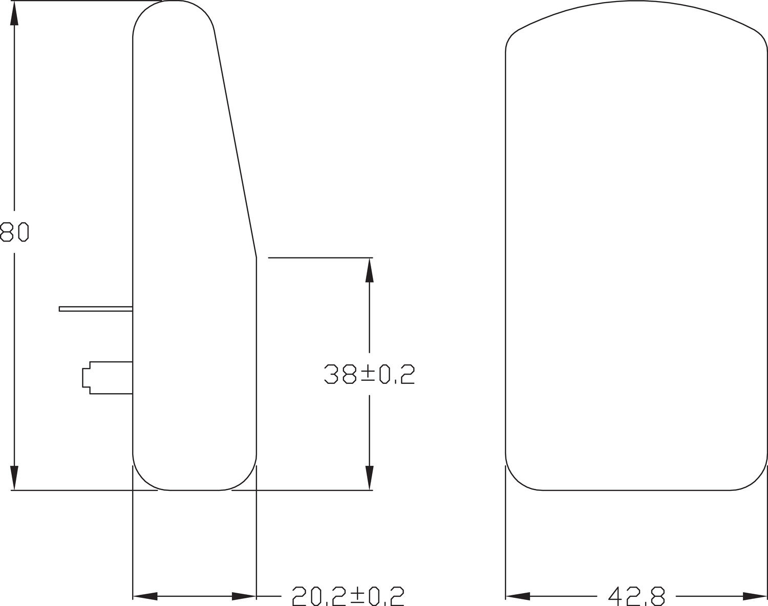 Elektronisk timer-dimension