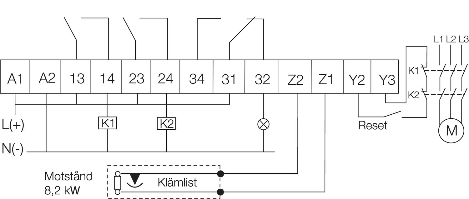 Engagement, 352.4, 1. one terminal strap, manual resetting, supervision of external contactors