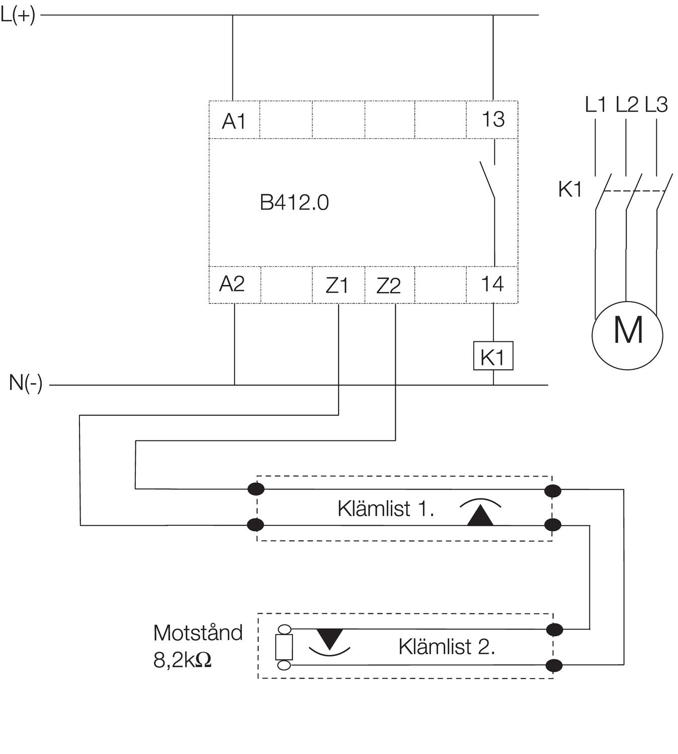 Engagement, two terminal straps, automatic resetting