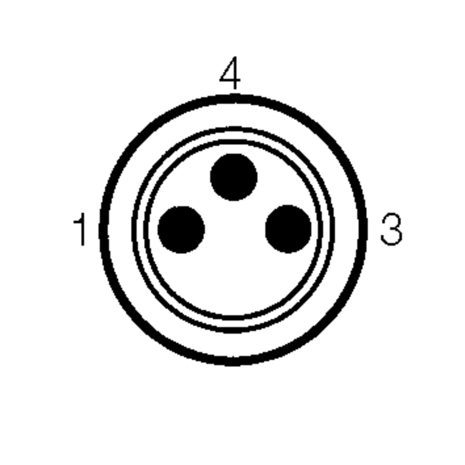 M8 Contacts without cabel connecting sketch male