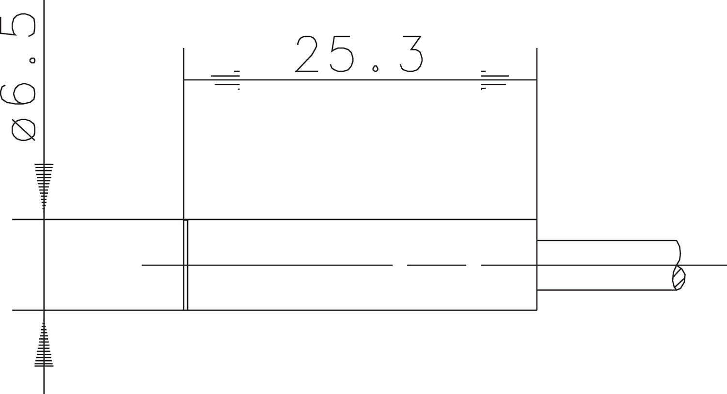 Magnetic sensor dimensions mechanical electrical output. Image 1.