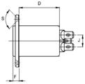 Mains Filter Dimensions drawing to FN9222 Side