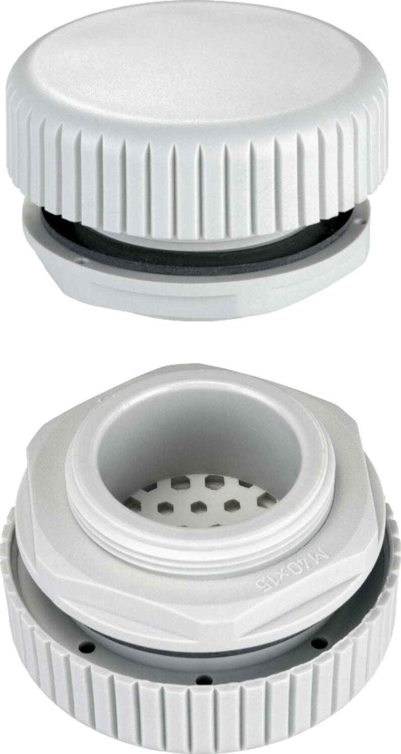 Photo at ventilation cover. Plastic cover.