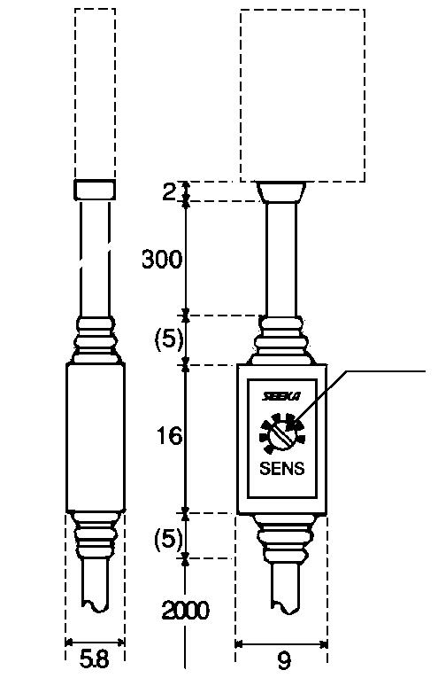 Sensibilitypotentiometre for ultraminiature with built-in intensifier