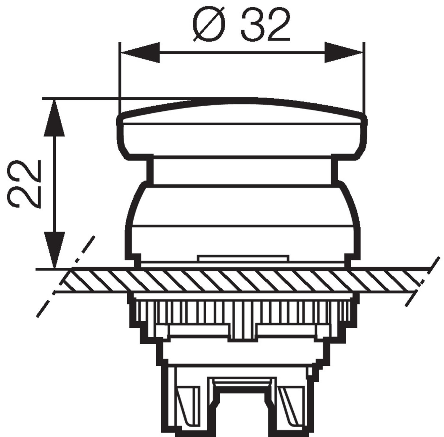 Unlighted snap fastener black